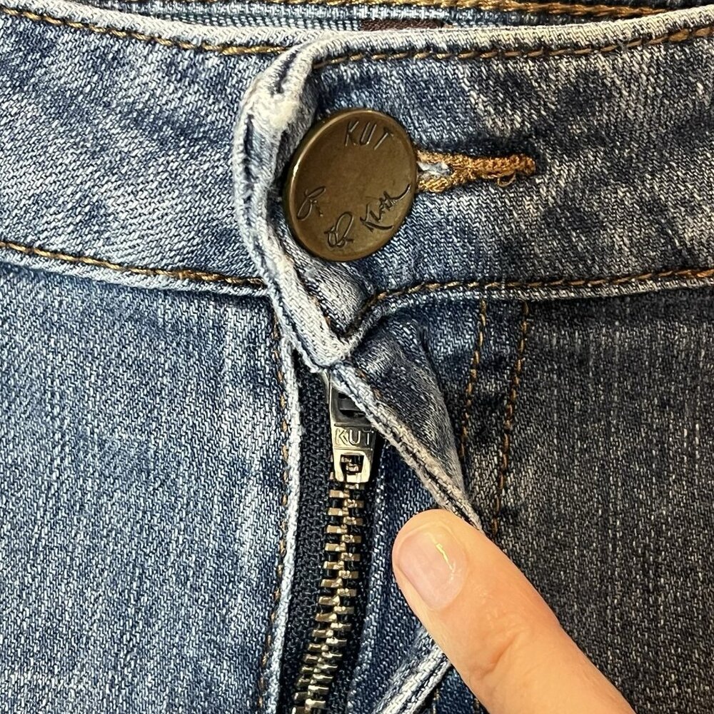 Kut From The Kloth Jeans Women's 8 Blue Catherine Boyfriend Straight Mid Rise - Picture 7 of 16